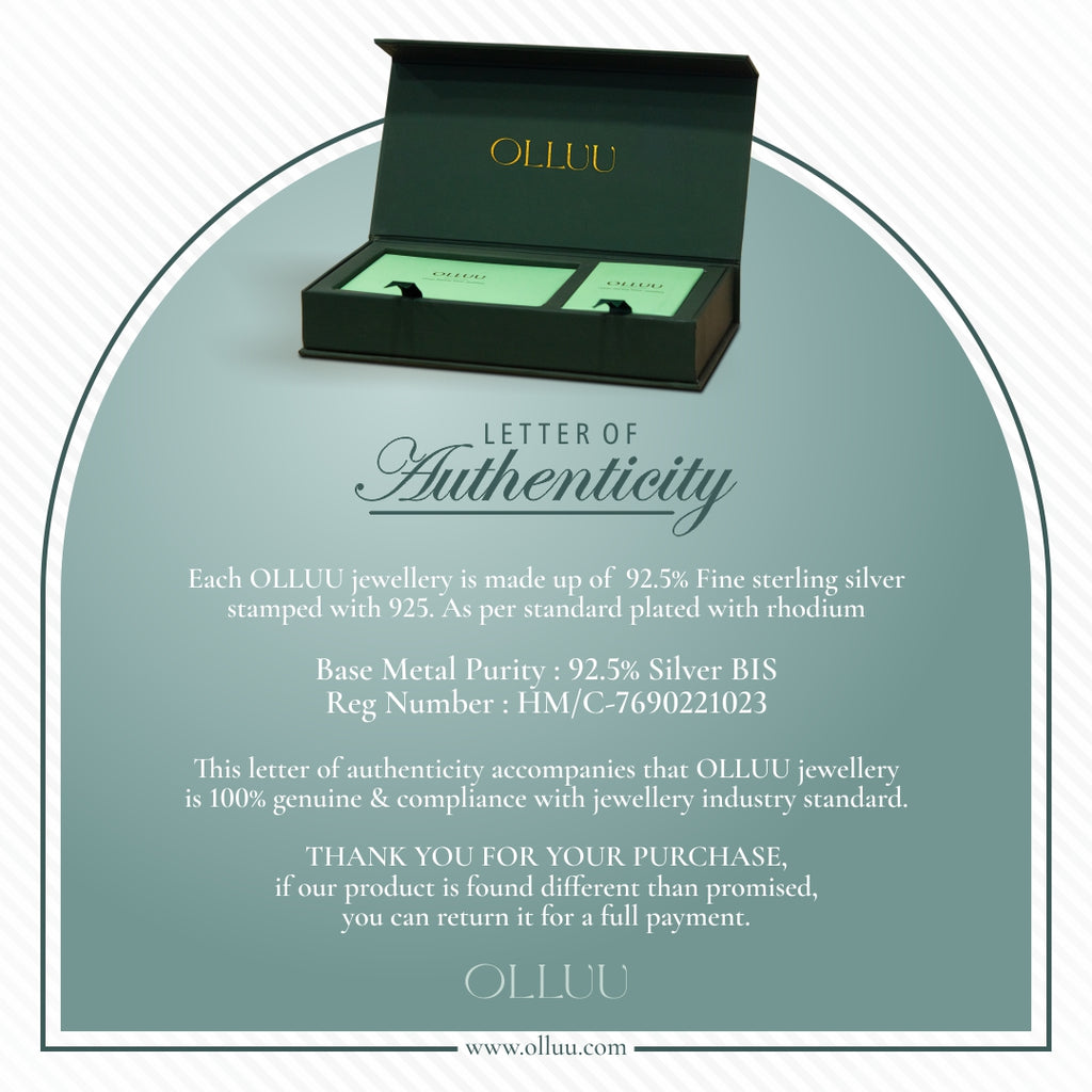 OLLUU Sterling Silver Circle Drop Earrings