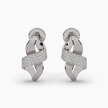 Load image into Gallery viewer, OLLUU Infinity Earrings Eternity Diamond Earrings Perfect Gift Earrings