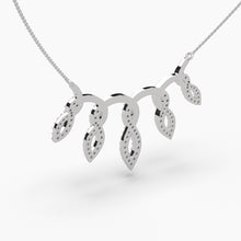 Load image into Gallery viewer, OLLUU Twisted Infinity Silver Diamond Necklace