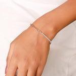 Load image into Gallery viewer, OLLUU Silver Rectangular Bracelets