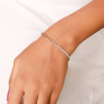 Load image into Gallery viewer, OLLUU Silver Rectangular Bracelets
