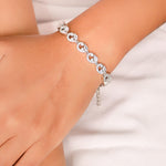 Load image into Gallery viewer, OLLUU Silver Crystal Diamonds Bracelet
