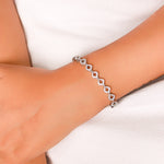 Load image into Gallery viewer, OLLUU Silver Fancy Square Bracelet
