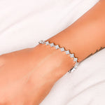 Load image into Gallery viewer, OLLUU Silver Row Pave Adjustable Bracelet
