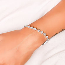 Load image into Gallery viewer, Silver Bracelet, Adjustable Jewelry, Cubic Zirconia Bracelet, Sterling Silver Accessories, Rhodium-Coated Jewelry, Luxury Bracelet, Girls&#39; Jewelry, Women&#39;s Fashion Bracelet, Sparkling Silver, High-Quality CZ, Authentic 925 Stamp, Glamorous Accessories, Non-Allergenic Bracelet, Statement Jewelry, Designer Silver Bracelet, Stylish Wristwear, Elegant Bracelet, Premium Silver Jewelry, Gift Ideas for Her, Fashionable Accessories,