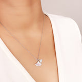 Stunning OLLUU Silver Designer Necklace with Multi-Diamond Pendant Adjustable Rope Chain 925 Stamped Authenticity