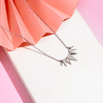 Load image into Gallery viewer, OLLUU Silver Unique Shape Diamond Necklace
