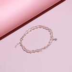 Load image into Gallery viewer, OLLUU Silver Pink Pearl Star Bracelet