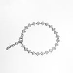 Load image into Gallery viewer, OLLUU Silver Row Pave Adjustable Bracelet