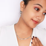 Load image into Gallery viewer, OLLUU Silver Authenticity Certified Necklace Set