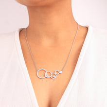 Load image into Gallery viewer, OLLUU Generation Necklace 4 Circle Necklace Brilliant Cut Diamond Pendant