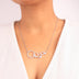 OLLUU Generation Necklace 4 Circle Necklace Brilliant Cut Diamond Pendant
