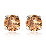 Load image into Gallery viewer, OLLUU Silver Oval Diamond Earrings
