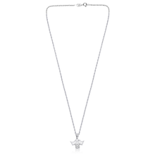 Load image into Gallery viewer, OLLUU Silver Princess Crown Necklace | Sterling Silver CZ Pendant