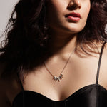 Load image into Gallery viewer, OLLUU Silver Unique Shape Diamond Necklace
