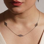 Load image into Gallery viewer, OLLUU Silver Leaf Pendants Necklace