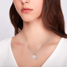 Load image into Gallery viewer, Timeless Beauty: OLLUU Silver Cross Necklace Genuine CZ Diamonds &amp; Sterling Silver
