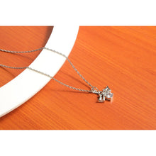 Load image into Gallery viewer, OLLUU Silver Princess Crown Necklace | Sterling Silver CZ Pendant