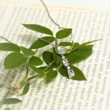 Load image into Gallery viewer, Silver Pendant Necklace, Diamond Pendant Jewelry, Sterling Silver Necklace, Adjustable Chain Necklace, CZ Diamond Pendant, Marquise Diamond Necklace, Elegant Pendant Jewelry, OLLUU Necklace, Rhodium-coated Jewelry, High-quality CZ Necklace, Sparkling Diamond Pendant, Statement Necklace, Women&#39;s Fashion Jewelry, Luxury Pendant Necklace, Fine Jewelry Collection, Authentic Sterling Silver, Dew Drop Necklace, Emerald Diamond Pendant, Oval Diamond Necklace, Gift Ideas for Her,