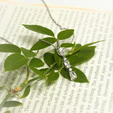 Load image into Gallery viewer, Silver Pendant Necklace, Diamond Pendant Jewelry, Sterling Silver Necklace, Adjustable Chain Necklace, CZ Diamond Pendant, Marquise Diamond Necklace, Elegant Pendant Jewelry, OLLUU Necklace, Rhodium-coated Jewelry, High-quality CZ Necklace, Sparkling Diamond Pendant, Statement Necklace, Women&#39;s Fashion Jewelry, Luxury Pendant Necklace, Fine Jewelry Collection, Authentic Sterling Silver, Dew Drop Necklace, Emerald Diamond Pendant, Oval Diamond Necklace, Gift Ideas for Her,