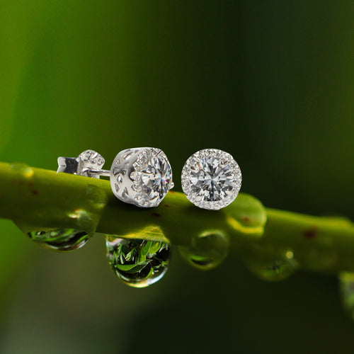 Silver earrings, American diamond studs, Sterling silver jewelry, Cubic zirconia earrings, Rhodium-coated earrings, Hypoallergenic jewelry, Authentic 925 stamp, High-quality earrings, Women's fashion accessories, Statement earrings, Elegant jewelry, Sparkling studs, Fashionable earrings, Luxury accessories, Affordable luxury jewelry, Non-allergenic earrings, Timeless elegance, Gift for her, Special occasion jewelry, Exclusive silver earrings,
