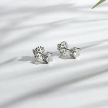Load image into Gallery viewer, Silver Solitaire Earrings, Round Diamond Studs, Sterling Silver CZ Jewelry, High-Quality Cubic Zirconia, Rhodium Coated Earrings, Non-Allergenic Silver Jewelry, 925 Stamped Earrings, Authentic CZ Studs, Elegant Sterling Silver, Statement Diamond Earrings, Classic Stud Earrings, Women&#39;s Fashion Jewelry, Premium Silver Earrings, Sparkling CZ Studs, Solitaire Diamond Accents, Timeless Elegance Jewelry, Gift Ideas for Her, Dazzling CZ Earrings, Luxury Silver Accessories, OLLUU Brand Jewelry,