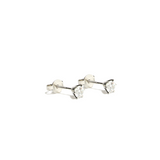 Sparkle with Elegance: OLLUU Silver Solitaire Mini Stud Earrings | High-Quality CZ Sterling Silver