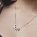Load and play video in Gallery viewer, OLLUU Silver Unique Shape Diamond Necklace
