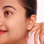 Load image into Gallery viewer, Buy Silver Leaf Drop Earring
