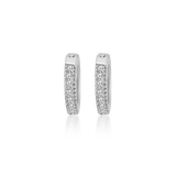 OLLUU Silver Huggie Hoop Bali Earrings