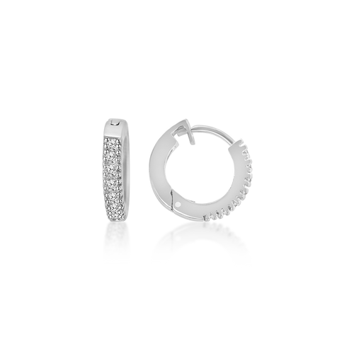 Silver Huggie Hoop Earrings, Sterling Silver Diamonds, Bali Earrings Design, Multi-Diamond Earrings, Cubic Zirconia Jewelry, Rhodium Coated Silver, Non-Allergenic Earrings, 925 Stamped Jewelry, Authentic Silver Earrings, High-Quality Cubic Zirconia, Elegant Hoop Earrings, Glamorous Jewelry, Women's Fashion Earrings, Statement Earrings, Sparkling Diamond Earrings, Luxury Silver Accessories, Designer Jewelry Collection, Unique Bali Design, Gift Ideas for Her, OLLUU Earrings Collection,