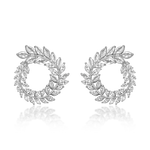 Load image into Gallery viewer, Sterling Silver Diamond Earrings
