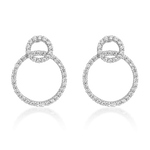 Load image into Gallery viewer, Silver Diamond Stud Sterling