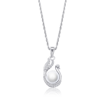 Load image into Gallery viewer, peacock shaped silver necklace, silver chain with pendant