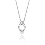 Load image into Gallery viewer, silver diamond necklace set, pure silver pendants online