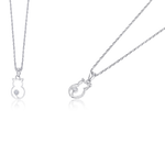 Load image into Gallery viewer, sterling silver necklace set, silver chain pendant design
