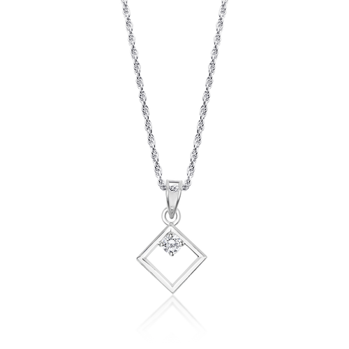 Silver Necklace, Square Pendant, Sterling Silver Jewelry, CZ Necklace, Diamond Pendant, Elegant Necklace, Adjustable Chain, High-Quality Cubic Zirconia, Rhodium-Coated Jewelry, Non-Allergenic Necklace, 925 Stamped Necklace, Authentic Silver Jewelry, Classic Glamour, Timeless Elegance, Stylish Necklace, Versatile Jewelry, Exquisite Craftsmanship, Women's Fashion Accessories, Luxury Necklace, Gift Ideas for Her,