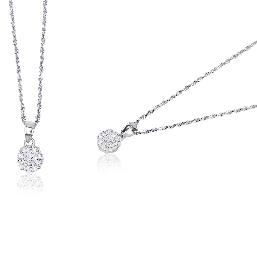 original silver necklace set, silver pendant necklace
