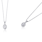Load image into Gallery viewer, American Diamond Necklace, original silver pendant