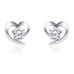 Load image into Gallery viewer, Heart Shaped Stud Earrings