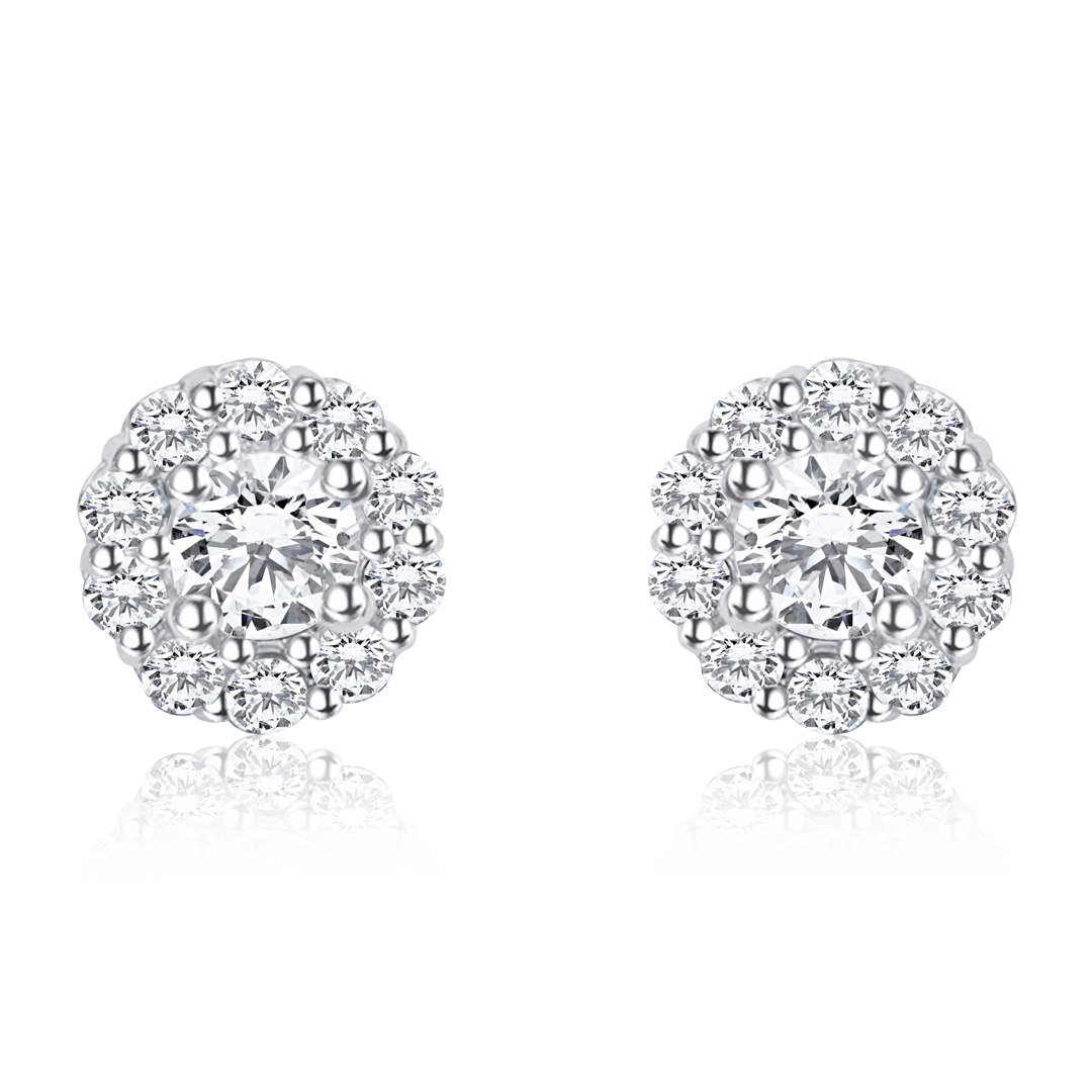 Cubic Zircon Stud Earrings
