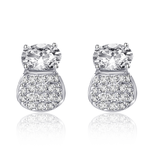 jewelry, sterling silver, earrings, cubic zirconia, rhodium-coated, bug-shaped, authentic, 925 stamped, non-allergic, high-quality, unique design, fashion accessories, women’s jewelry, statement earrings, fine silver, trendy, elegant, gift idea, handcrafted.