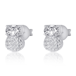 Load image into Gallery viewer, OLLUU Silver Pineapple Stud Earrings
