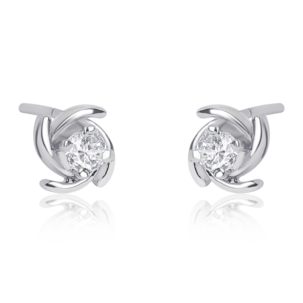 Cubic Zircon Stud Earrings Online Sterling silver earrings, Cubic zirconia jewelry, Rhodium-coated earrings, Hypoallergenic jewelry, Flower-shaped earrings, Diamond stud earrings, Authentic 925 stamp, OLLUU jewelry, Women's fashion accessories, Statement earrings, High-quality CZ earrings, Silver jewelry, Fashion earrings, Rhodium-plated jewelry, Non-allergic earrings, Elegant jewelry, Premium stud earrings, Silver cubic zirconia earrings, Flower design earrings, 6-month warranty jewelry,