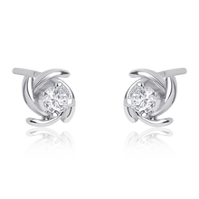 Load image into Gallery viewer, Cubic Zircon Stud Earrings Online Sterling silver earrings, Cubic zirconia jewelry, Rhodium-coated earrings, Hypoallergenic jewelry, Flower-shaped earrings, Diamond stud earrings, Authentic 925 stamp, OLLUU jewelry, Women&#39;s fashion accessories, Statement earrings, High-quality CZ earrings, Silver jewelry, Fashion earrings, Rhodium-plated jewelry, Non-allergic earrings, Elegant jewelry, Premium stud earrings, Silver cubic zirconia earrings, Flower design earrings, 6-month warranty jewelry,