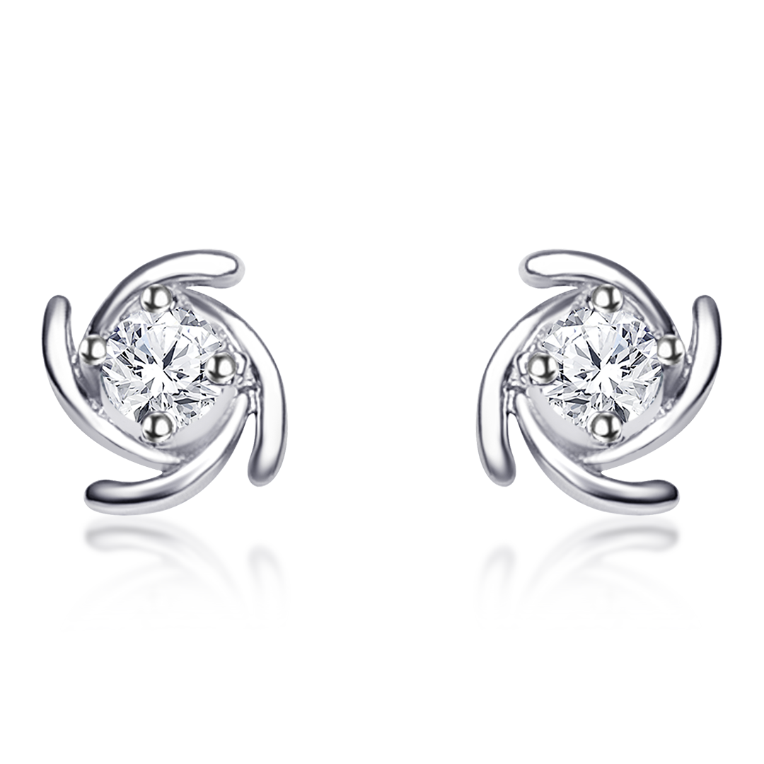 Cubic Zircon Stud Earrings