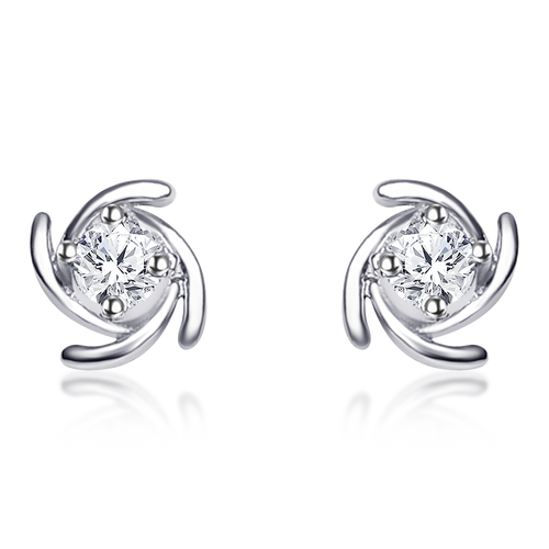 Sterling silver earrings, Cubic zirconia jewelry, Rhodium-coated earrings, Hypoallergenic jewelry, Flower-shaped earrings, Diamond stud earrings, Authentic 925 stamp, OLLUU jewelry, Women's fashion accessories, Statement earrings, High-quality CZ earrings, Silver jewelry, Fashion earrings, Rhodium-plated jewelry, Non-allergic earrings, Elegant jewelry, Premium stud earrings, Silver cubic zirconia earrings, Flower design earrings, 6-month warranty jewelry,