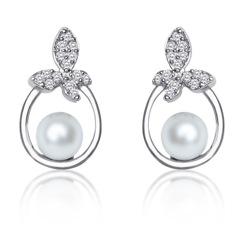 Silver Earrings Silver earrings, Butterfly jewelry, Engraved earrings, Sterling silver, Cubic zirconia, Freshwater pearl, Rhodium-coated, Hypoallergenic jewelry, Authentic 925 stamp, Letter of authenticity, Dream catcher design, Women's fashion accessories, Statement earrings, OLLUU jewelry, Designer earrings, Fashionable earrings, High-quality jewelry, Elegant accessories, Warranty coverage, Order details required,