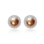 Load image into Gallery viewer, Pearl Diamonds Stud Earrings