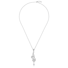 Load image into Gallery viewer, Silver Necklace Set, Diamond Pendant Jewelry, Cubic Zirconia Necklace, Sterling Silver Jewelry Set, Elegant Necklace and Earrings, OLLUU Jewelry Collection, High-Quality Silver Accessories, Rhodium-Coated Jewelry, Non-Allergenic Necklace Set, 925 Stamped Silver Set, Authentic Diamond Jewelry, Luxury Necklace Ensemble, Statement Necklace and Earrings, Marquise Diamond Pendant, Round Diamond Accents, Timeless Elegance Jewelry, Fashionable Silver Set, Premium Necklace Collection,